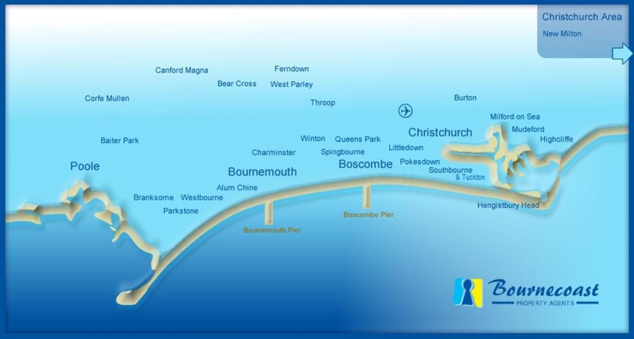Bournecoast - Stylish Flat With Balcony - Sea Views - 10 Min Walk To Beach - Parking - Wifi - Fm8407 Bournemouth Eksteriør bilde